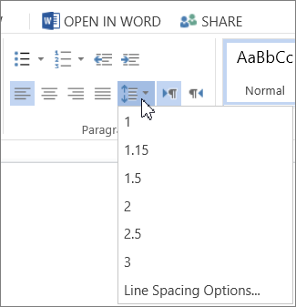 change line spacing word for mac